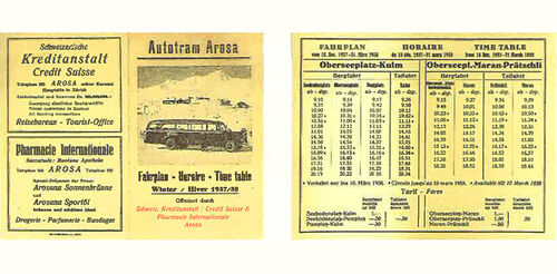 geschichte-1936 Skigebiet Arosa Lenzerheide | © Arosa Bergbahnen AG