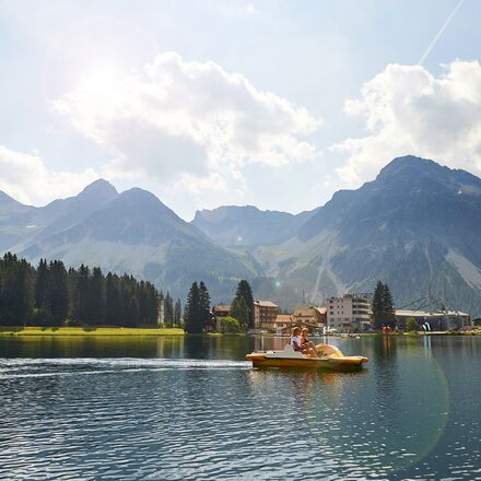 Pedalo-Obersee-Arosa.jpg | © Arosa Tourismus / Nina Hardegger-Mattli