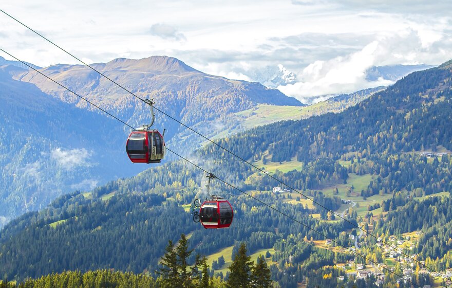 Gondelbahn Canols der Lenzerheide Bergbahnen im Sommer